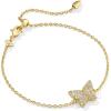 imageKendra Scott Lillia Crystal Delicate Bracelet Fashion Jewelry for WomenGOLD  WHITE CRYSTAL