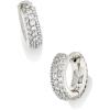 imageKendra Scott Mikki Pave Huggie Earrings Fashion Jewelry For WomenRHODIUM