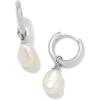 imageKendra Scott Willa Pearl Huggie Earrings in White Pearl Fashion Jewelry for WomenRHODIUM  WHITE PEARL