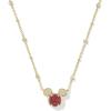 imageKendra Scott x Disney Mickey Mouse Short Pendant Necklace Fashion Jewelry for WomenGOLD  RED DRUSY