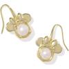 imageKendra Scott x Disney Minnie Mouse Drop Earrings Fashion Jewelry for WomenGOLD  WHITE PEARL
