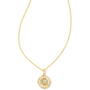 imageKendra Scott 14k GoldPlated Brass Letter AZ Disc Reversible Pendant Necklace Fashion Jewelry for WomenLetter Q