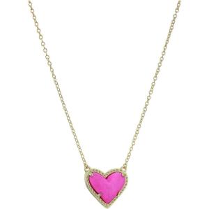 imageKendra Scott Ari Heart Adjustable Length Pendant Necklace for Women Fashion JewelryGOLD  MAGENTA