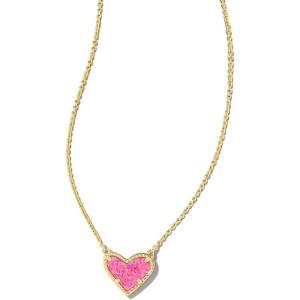 imageKendra Scott Ari Heart Adjustable Length Pendant Necklace for Women Fashion JewelryROSE PINK OPAL