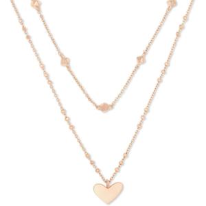 imageKendra Scott Ari Heart Multistrand Necklace Fashion Jewelry for WomenROSE GOLD METAL