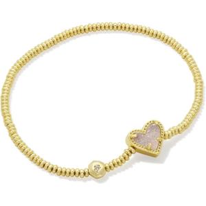 imageKendra Scott Ari Heart Stretch Bracelet Fashion Jewelry for WomenGOLD  IRIDESCENT DRUSY