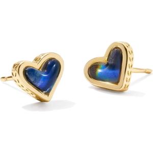 imageKendra Scott Ari Heart Stud Earrings for Women Fashion JewelryGOLD  MOOD STONE
