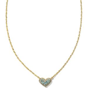imageKendra Scott Ari Pave Crystal Heart Necklace Fashion Jewelry For WomenGOLD  PARAIBA BLUE GREEN