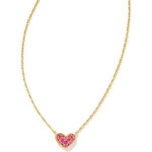 imageKendra Scott Ari Pave Crystal Heart Necklace Fashion Jewelry For WomenGold Ruby Crystal