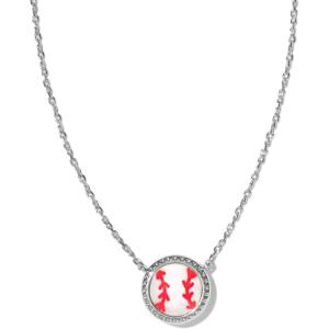 imageKendra Scott Baseball Short Pendant Necklace Fashion Jewelry for WomenRHODIUM