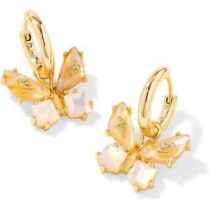 imageKendra Scott Bianca Butterfly Huggie Earrings Fashion Jewelry for WomenIRIDESCENT WHITE MIX