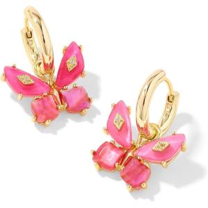 imageKendra Scott Bianca Butterfly Huggie Earrings Fashion Jewelry for WomenPINK MIX
