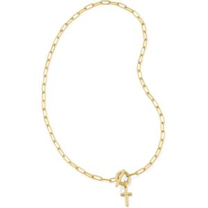 imageKendra Scott Cross Link and Chain Necklace Fashion Jewelry for WomenGOLD METAL