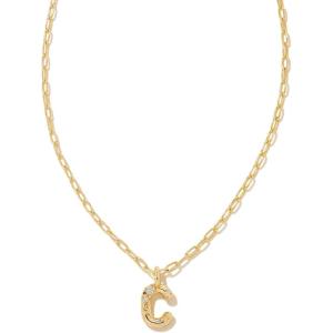 imageKendra Scott Crystal Letter Short Pendant Necklace Fashion Jewelry for WomenLetter C GOLDPLATED