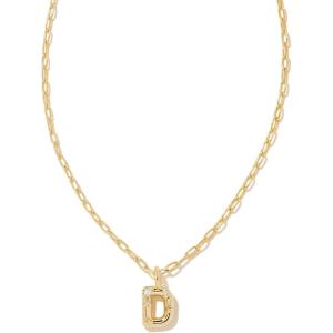 imageKendra Scott Crystal Letter Short Pendant Necklace Fashion Jewelry for WomenLetter D GOLDPLATED
