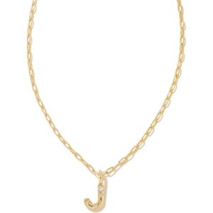 imageKendra Scott Crystal Letter Short Pendant Necklace Fashion Jewelry for WomenLetter J GOLDPLATED