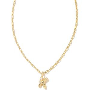 imageKendra Scott Crystal Letter Short Pendant Necklace Fashion Jewelry for WomenLetter K GOLDPLATED