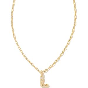imageKendra Scott Crystal Letter Short Pendant Necklace Fashion Jewelry for WomenLetter L GOLDPLATED
