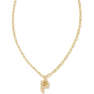 imageKendra Scott Crystal Letter Short Pendant Necklace Fashion Jewelry for WomenLetter P GOLDPLATED