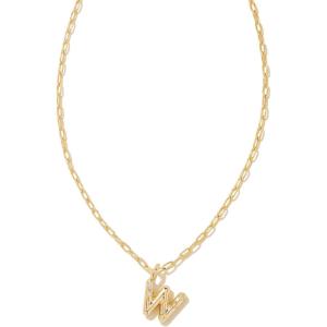 imageKendra Scott Crystal Letter Short Pendant Necklace Fashion Jewelry for WomenLetter W GOLDPLATED