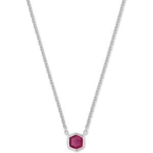 imageKendra Scott Davie Pendant NecklaceSTERLING SILVER  PINK RUBY
