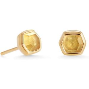 imageKendra Scott Davie Stud Earrings in 18K Gold Vermeil Fine Jewelry for Women Light Citrine