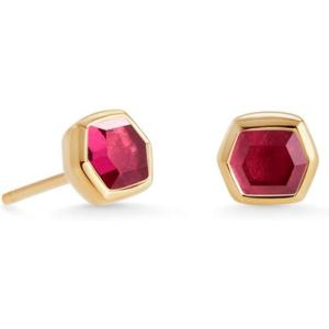 imageKendra Scott Davie Stud Earrings in 18K Gold Vermeil Fine Jewelry for Women Red Garnet
