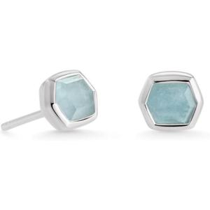 imageKendra Scott Davie Stud Earrings in Sterling Silver Fine Jewelry for Women Aquamarine
