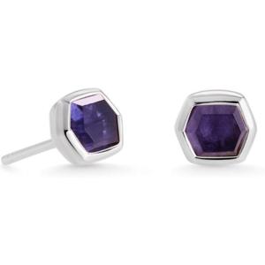 imageKendra Scott Davie Stud Earrings in Sterling Silver Fine Jewelry for Women Iolite