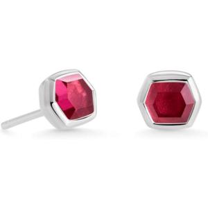 imageKendra Scott Davie Stud Earrings in Sterling Silver Fine Jewelry for Women Red Garnet