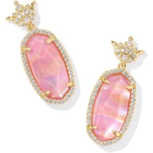 imageKendra Scott Disney Dana Princess Drop Earrings Fashion Jewelry for WomenGOLD  LIGHT PINK IRIDESCENT ABALONE