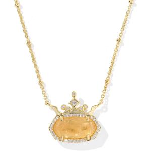 imageKendra Scott Disney Elisa Princess Short Pendant Necklace Fashion Jewelry for WomenGOLD  ORANGE CITRINE