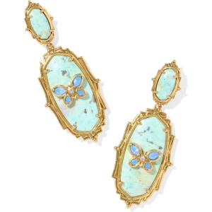 imageKendra Scott Dolly Parton Elle Butterfly Statement Earrings Fashion Jewelry for WomenSEA GREEN CHRYSOCCOLA