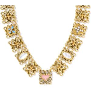 imageKendra Scott Dolly Parton Statement Chain Necklace in Multi Mix 14k GoldPlated Brass Fashion Jewelry for Women