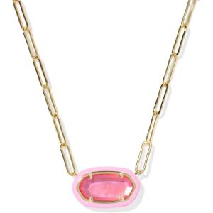 imageKendra Scott Elisa Enamel Frame Paperclip Necklace Fashion Jewelry for WomenBRIGHT PINK ILLUSION