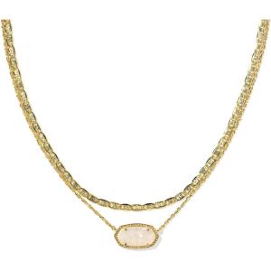 imageKendra Scott Elisa Multi Strand Necklace for Women Fashion JewelryGOLD  IRIDESCENT DRUSY