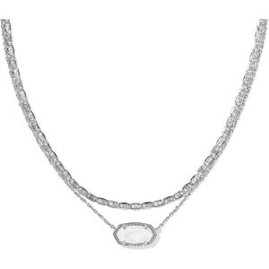 imageKendra Scott Elisa Multi Strand Necklace for Women Fashion JewelryRHODIUM  IVORY MOTHER OF PEARL