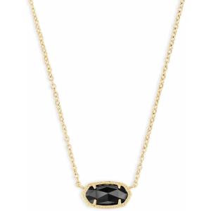 imageKendra Scott Elisa Pendant Necklace for Women Fashion Jewelry 14k GoldPlatedGOLD  BLACK