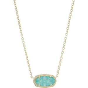 imageKendra Scott Elisa Pendant Necklace for Women Fashion Jewelry 14k GoldPlatedGOLD  BRIGHT AQUA DRUSY