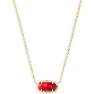 imageKendra Scott Elisa Pendant Necklace for Women Fashion Jewelry 14k GoldPlatedGOLD  BRIGHT RED
