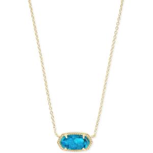 imageKendra Scott Elisa Pendant Necklace for Women Fashion Jewelry 14k GoldPlatedGOLD  BRONZE VEINED TURQUOISE