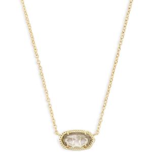 imageKendra Scott Elisa Pendant Necklace for Women Fashion Jewelry 14k GoldPlatedGOLD  CRYSTAL CLEAR GLASS