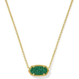 imageKendra Scott Elisa Pendant Necklace for Women Fashion Jewelry 14k GoldPlatedGOLD  EMERALD DRUSY