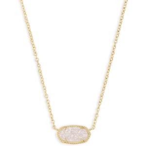 imageKendra Scott Elisa Pendant Necklace for Women Fashion Jewelry 14k GoldPlatedGOLD  IRIDESCENT DRUSY