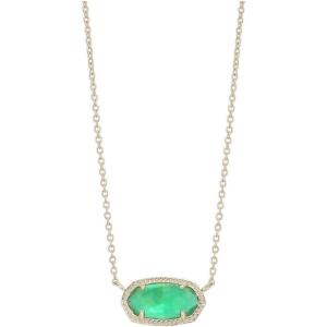 imageKendra Scott Elisa Pendant Necklace for Women Fashion Jewelry 14k GoldPlatedGOLD  JADE GREEN ILLUSION