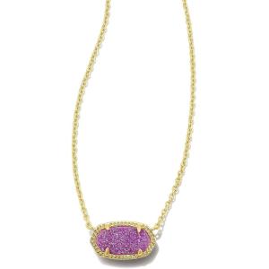 imageKendra Scott Elisa Pendant Necklace for Women Fashion Jewelry 14k GoldPlatedGOLD  MULBERRY DRUSY