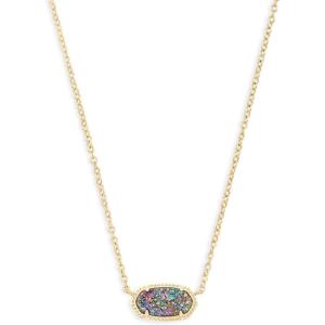 imageKendra Scott Elisa Pendant Necklace for Women Fashion Jewelry 14k GoldPlatedGOLD  MULTI DRUSY