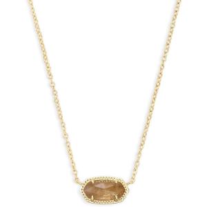 imageKendra Scott Elisa Pendant Necklace for Women Fashion Jewelry 14k GoldPlatedGOLD  ORANGE CITRINE QUARTZ