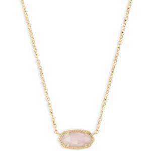 imageKendra Scott Elisa Pendant Necklace for Women Fashion Jewelry 14k GoldPlatedGOLD  ROSE QUARTZ