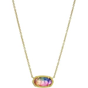imageKendra Scott Elisa Pendant Necklace for Women Fashion Jewelry 14k GoldPlatedGOLD  VIOLET DRUSY